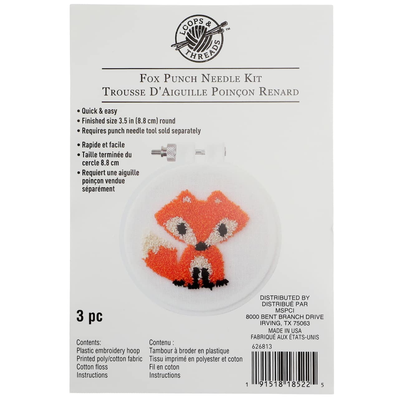 Fox Punch Needle Kit by Loops &#x26; Threads&#x2122;